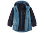 Blaue Regenjacke mit Fleece-Innenfutter