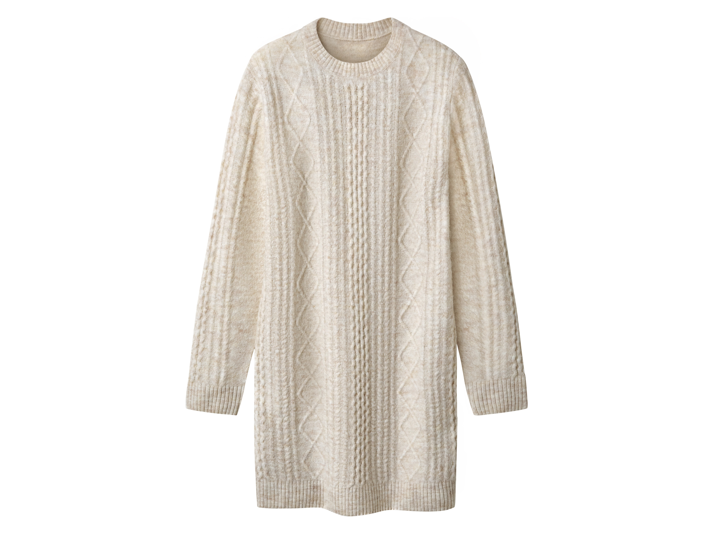 ESMARA® Damen Strickkleid (Beige, XS(32/34))