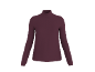 Damen-Feinstrickpullover mit Stehkragen in Bordeaux