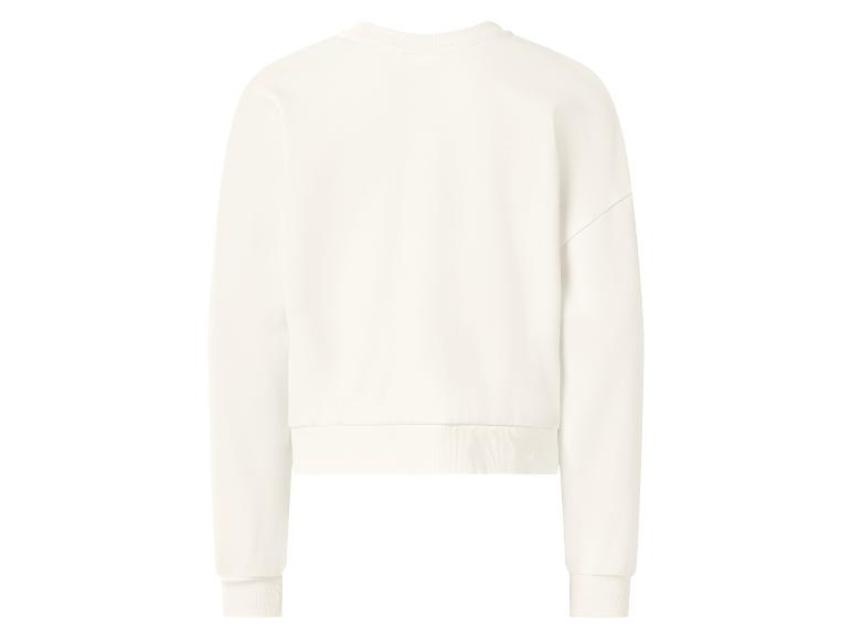 Cremefarbenes Langarm-Sweatshirt, Rückansicht