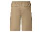 Khakifarbene Shorts mit elastischem Bund und Gesäßtaschen.