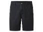 Herren-Twill-Shorts in Schwarz mit Seitentaschen und Holzknopf