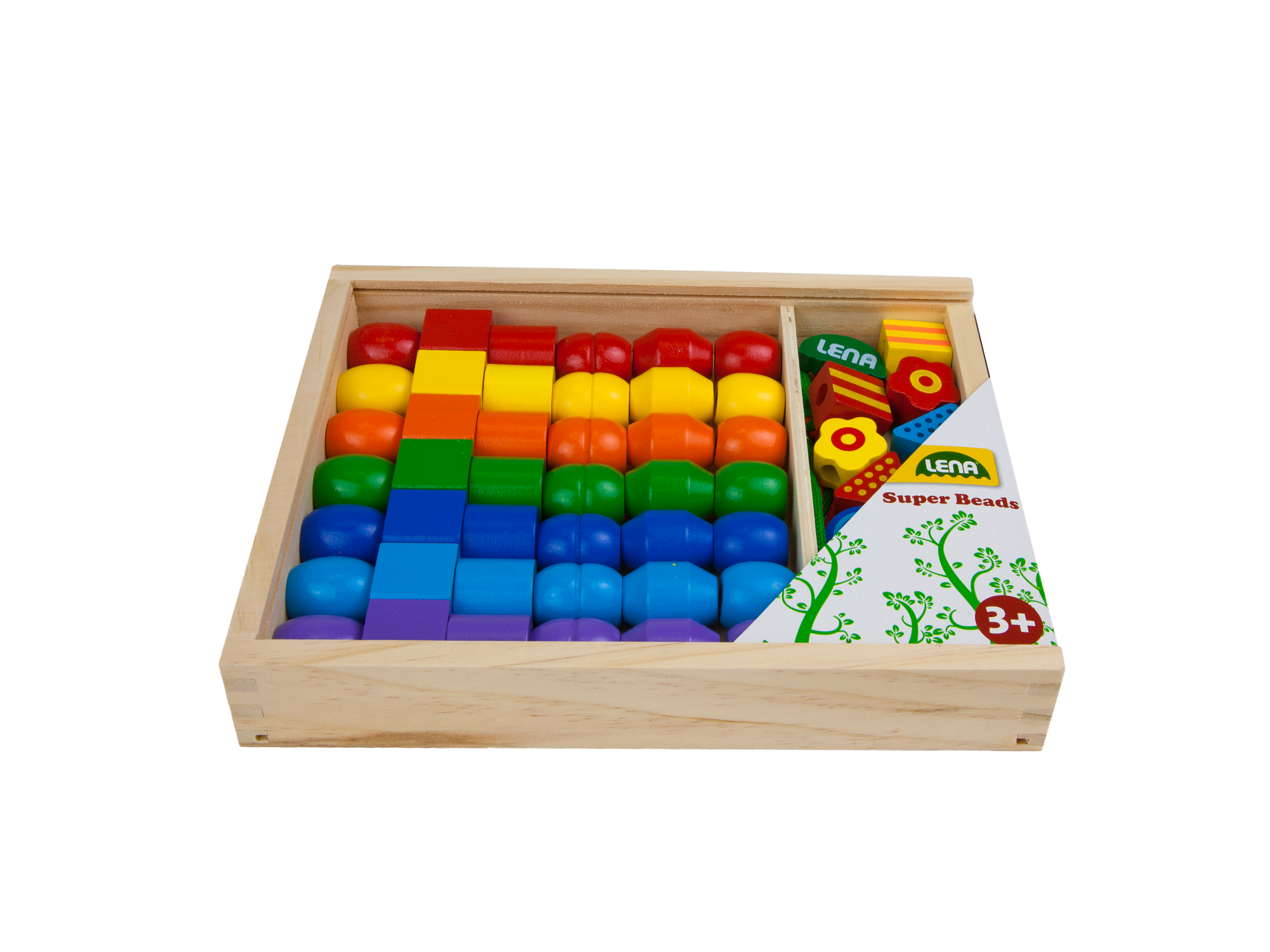 Thumbnail - LENA Holzperlen Super Beads (FSC100%), Holzkasette