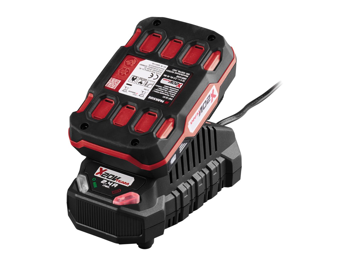 Parkside Akku Ladegerät Blinkt Rot Grün PARKSIDE PERFORMANCE® 20 V Akku-Schlagbohrschrauber-Se…