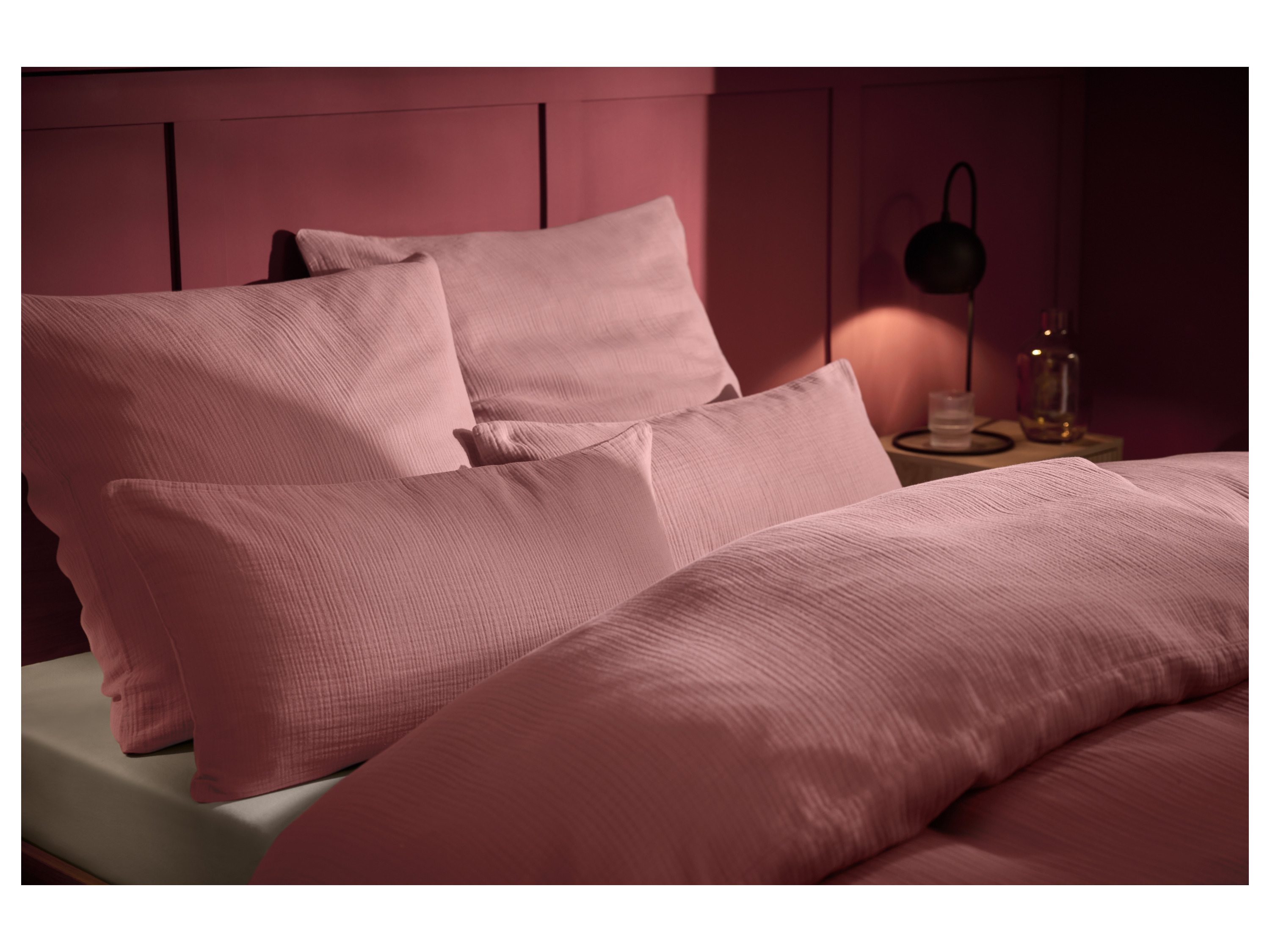 Thumbnail - LIVARNO home Kissenbezug Musselin 40x80cm (Rosa)