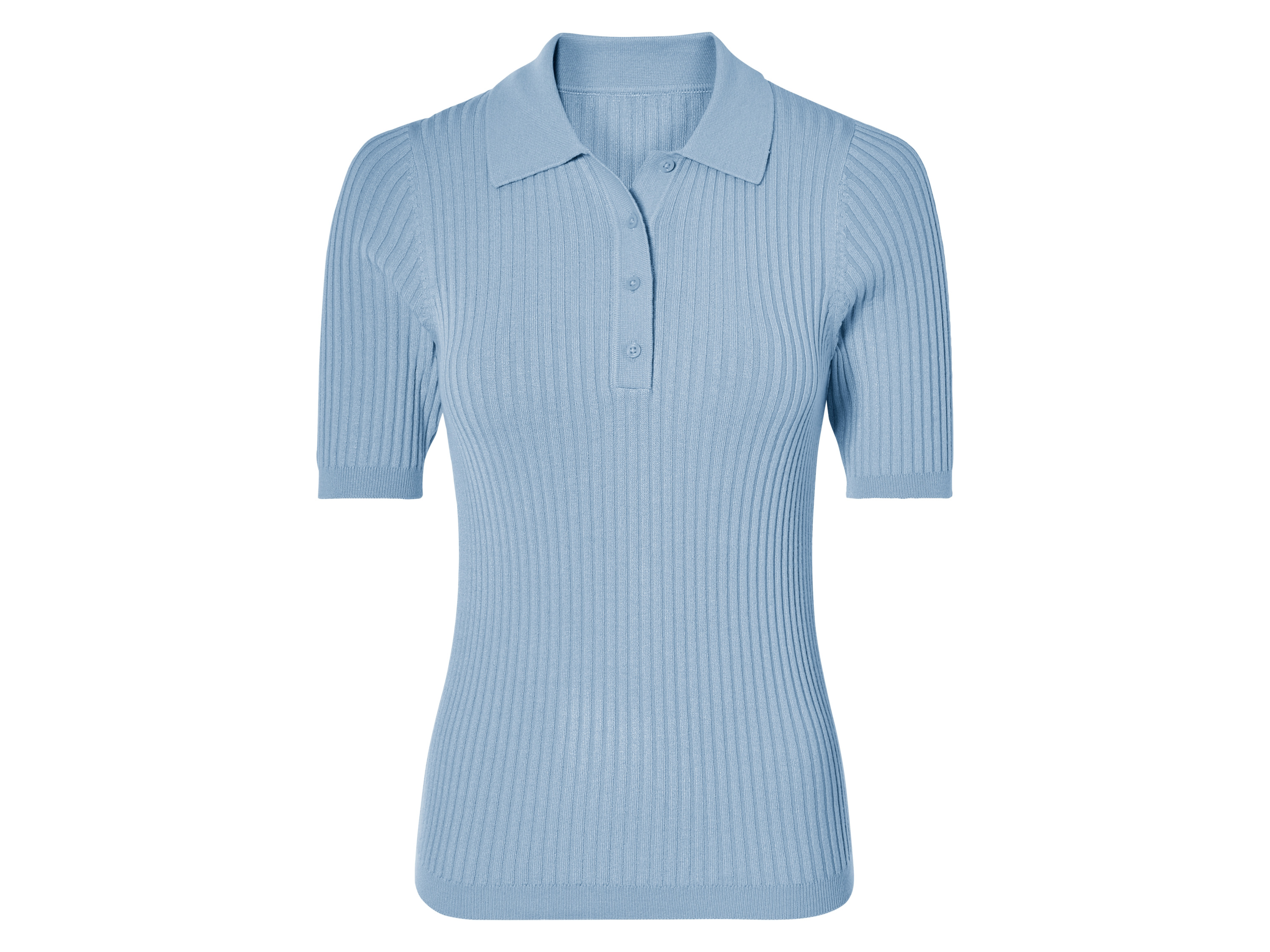 esmara® Damen Poloshirt Kurzarm (Blau, XL(48/50))““ | grau