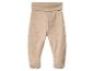 Beige Babyhose mit Füßen und breitem Gummibund