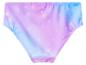 Kinder-Badehose mit Galaxie-Print in Lila- und Blautönen.