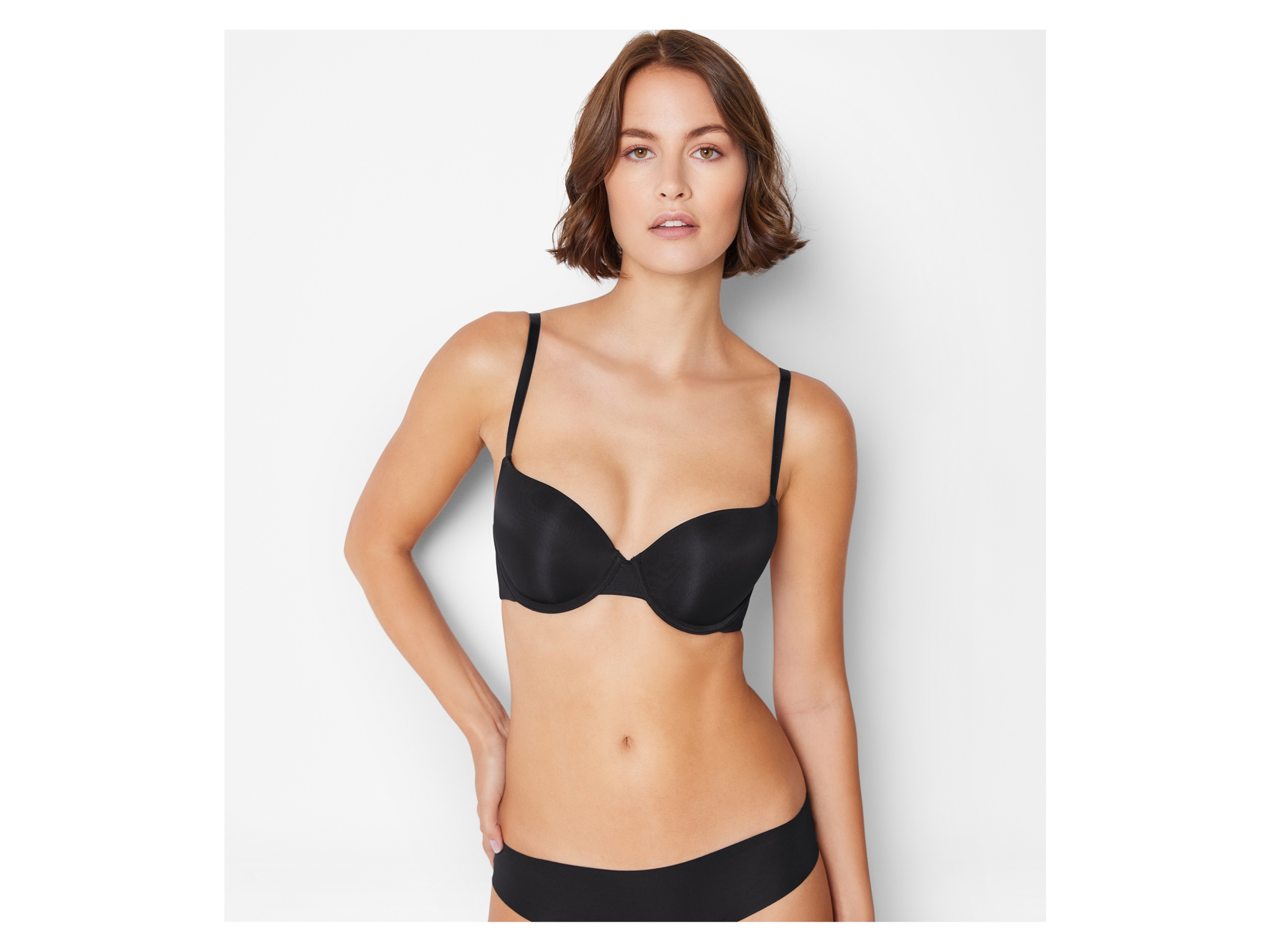 Thumbnail - esmara® Damen Push Up BHs, 2 Stück (schwarz/beige, 85b)