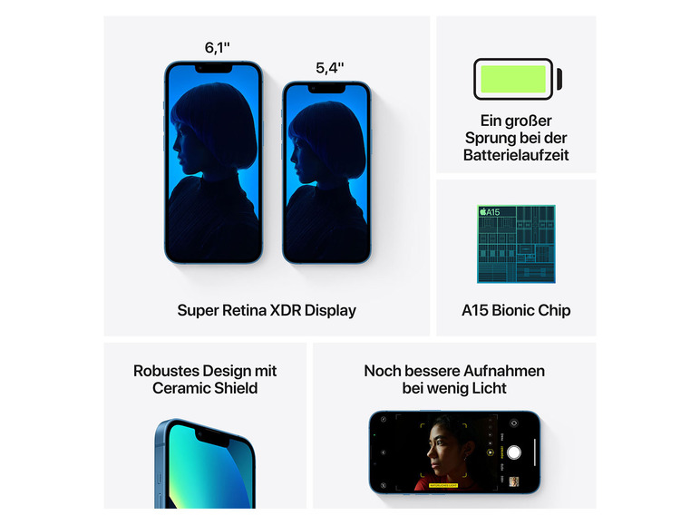 Gehe zu Vollbildansicht: Apple iPhone 13 - 5G Smartphone - Dual-SIM - OLED-Display - 6.1" - Bild 7