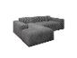Dunkelgraues modulares Sofa aus Cord-Samt.