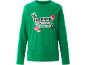 Grünes Langarmshirt mit Minecraft-Motiv und Schriftzug