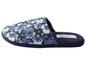 Blaue Hausschuhe mit Blumenmuster von Esmara.