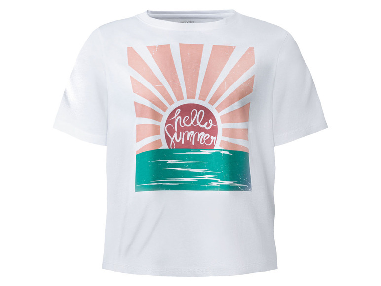 Gehe zu Vollbildansicht: esmara Damen T-Shirt, mit Rundhalsausschnitt - Bild 4