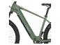 Grünes E-Mountainbike mit integriertem Akku und dem Schriftzug „MONTIS MOVE 01“.