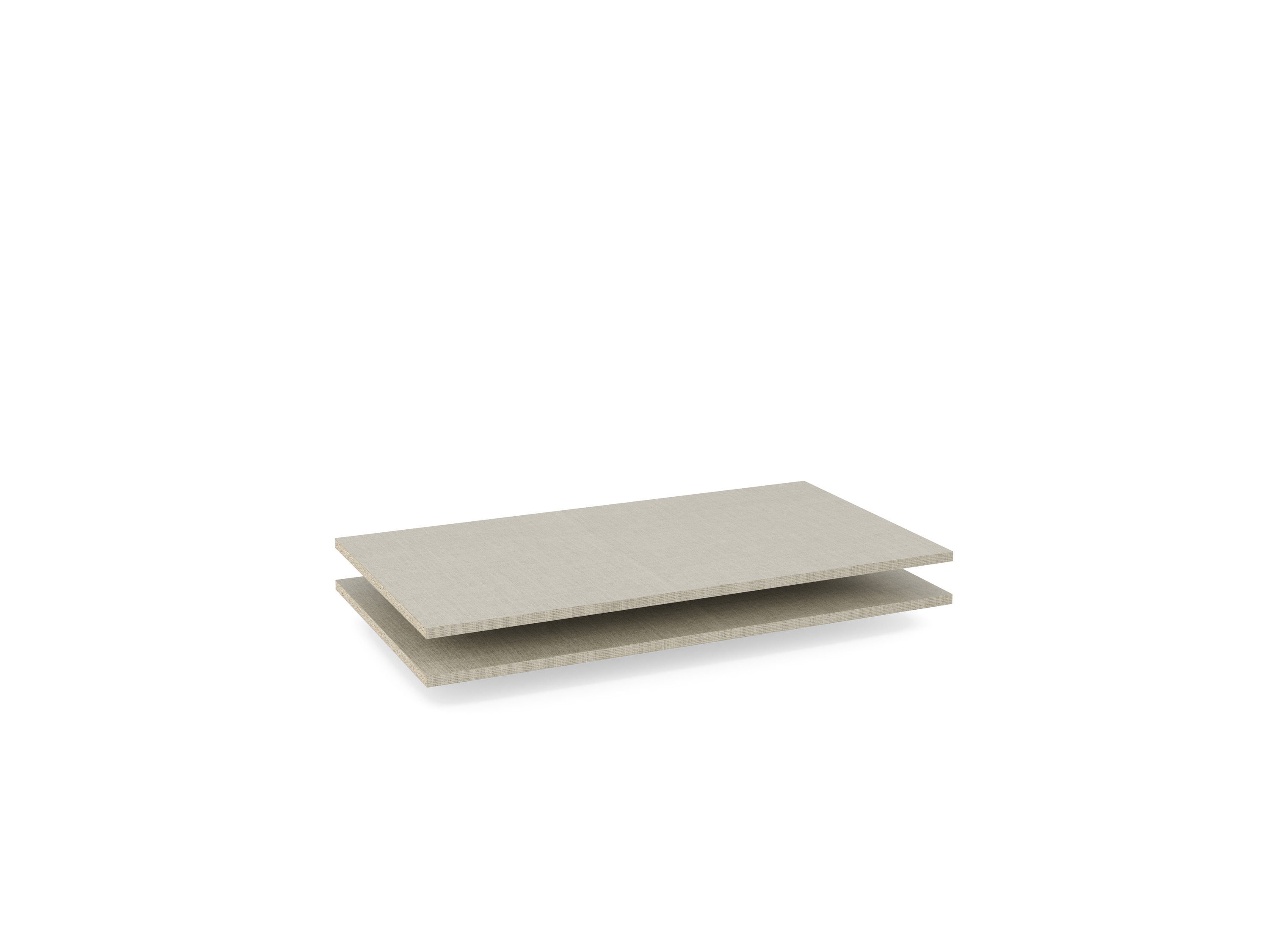 Einlegeboden 2er Set für Schiebetürenschränke der Marke Rauch Orange (Für Elementbreite 90 cm, Texline (Leinenoptik), Breite 88 cm / Höhe 1,6 cm)