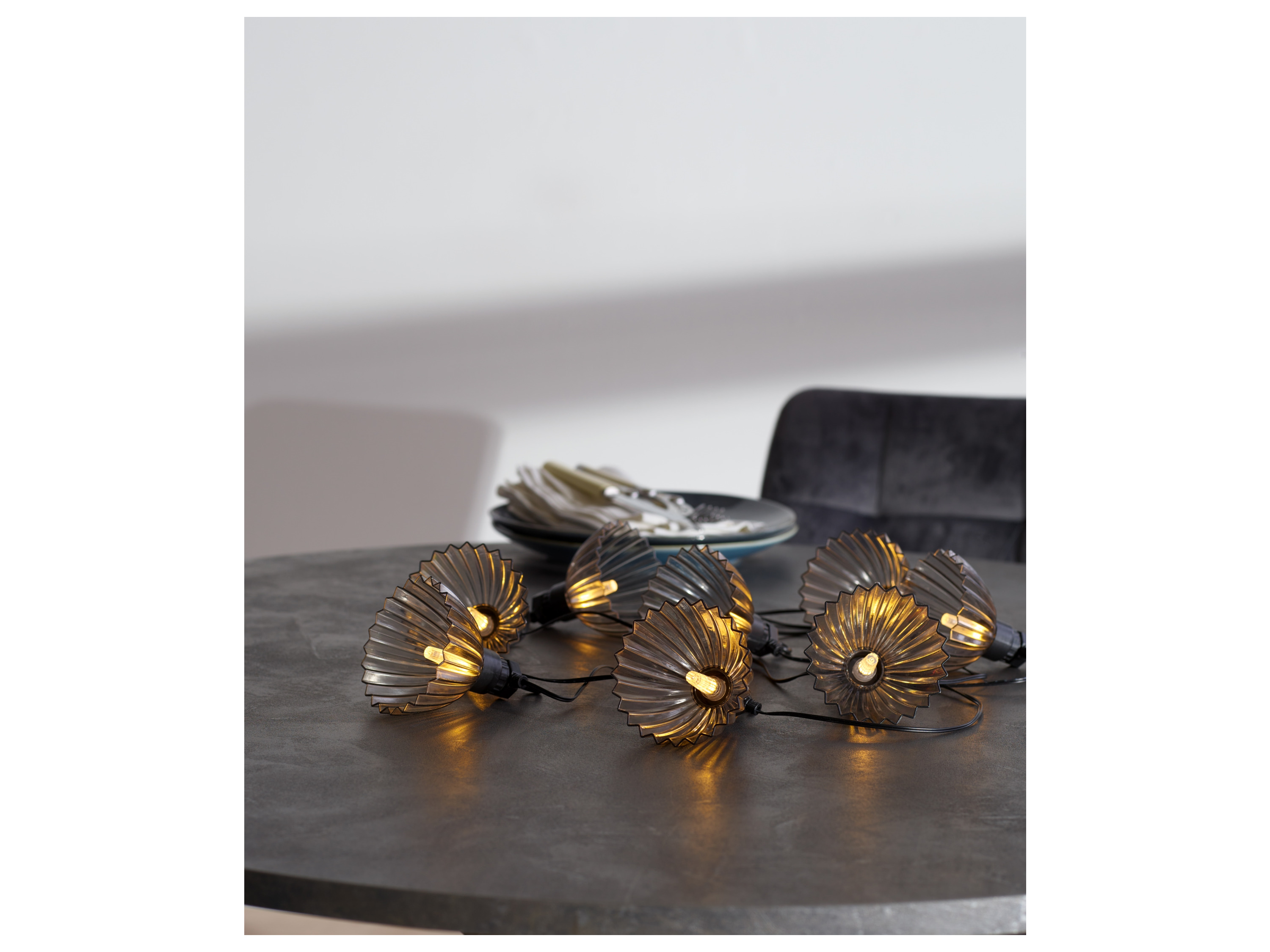 Thumbnail - LIVARNO home LED-Lichterkette mit Lampenschirm Indoor/Outdoor (schwarzer)