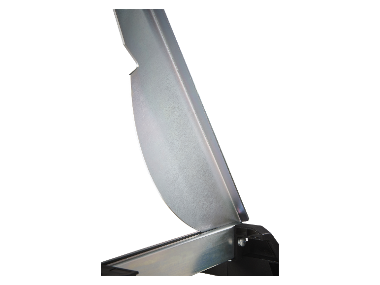 Metallisches Papiermesser-Klinge, angehoben.