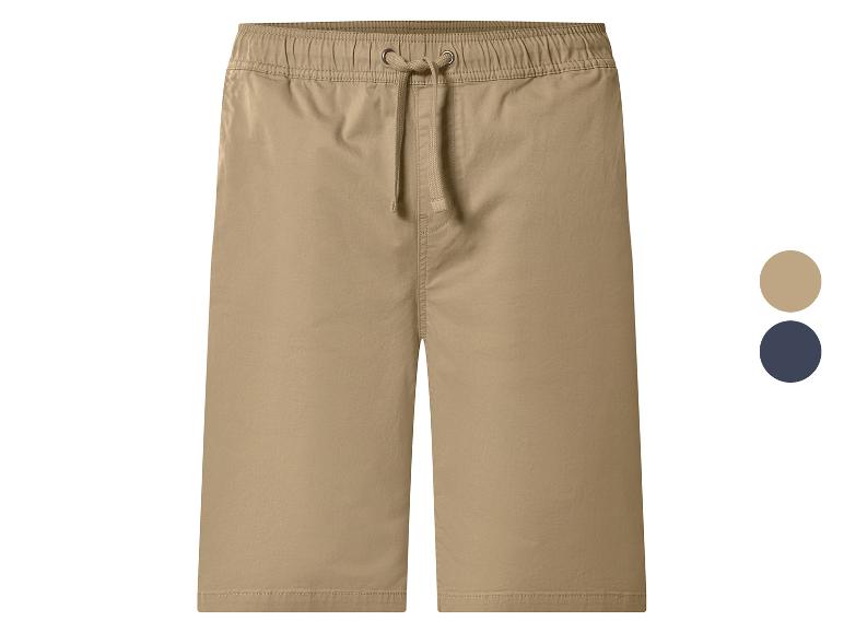 Beige Freizeithose mit Kordelzug, erhältlich in Beige und Marineblau.