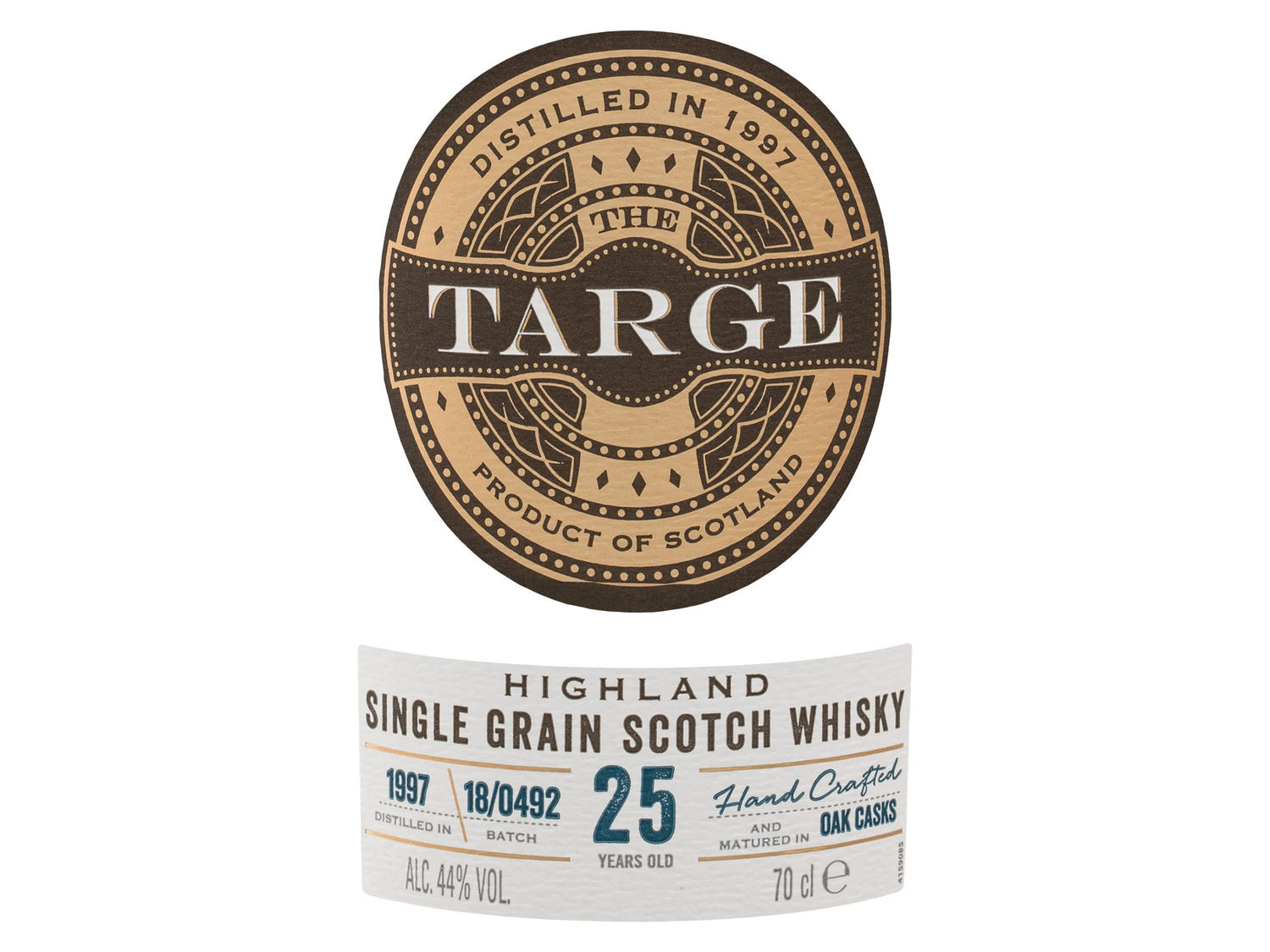 Highland Scotch The Jahre… Single Grain 25 Whisky Targe