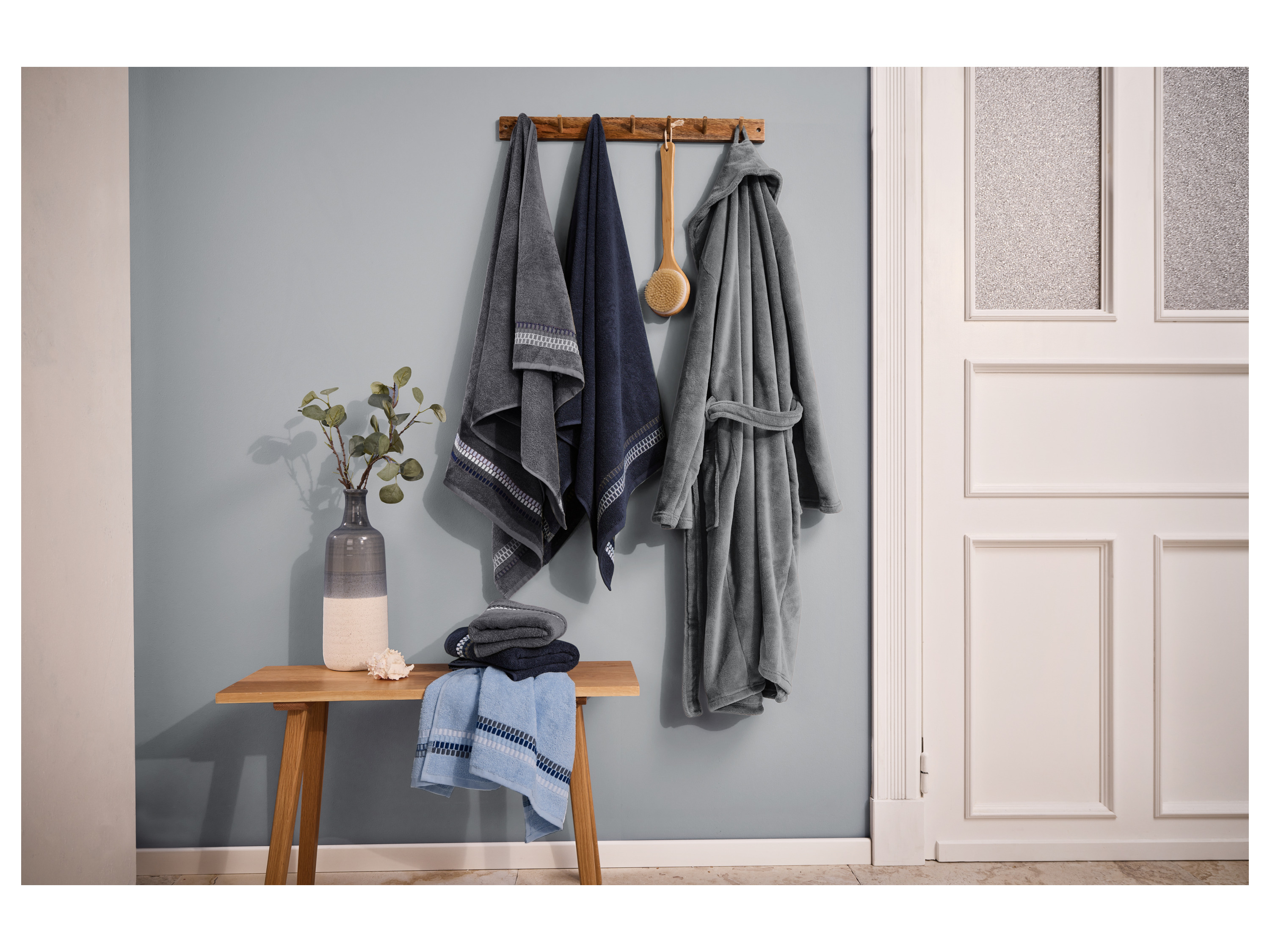 Thumbnail - LIVARNO® Bademantel Unisex (Grau, XL)