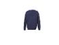 Herren-Strickpullover in Marineblau, Rückansicht.