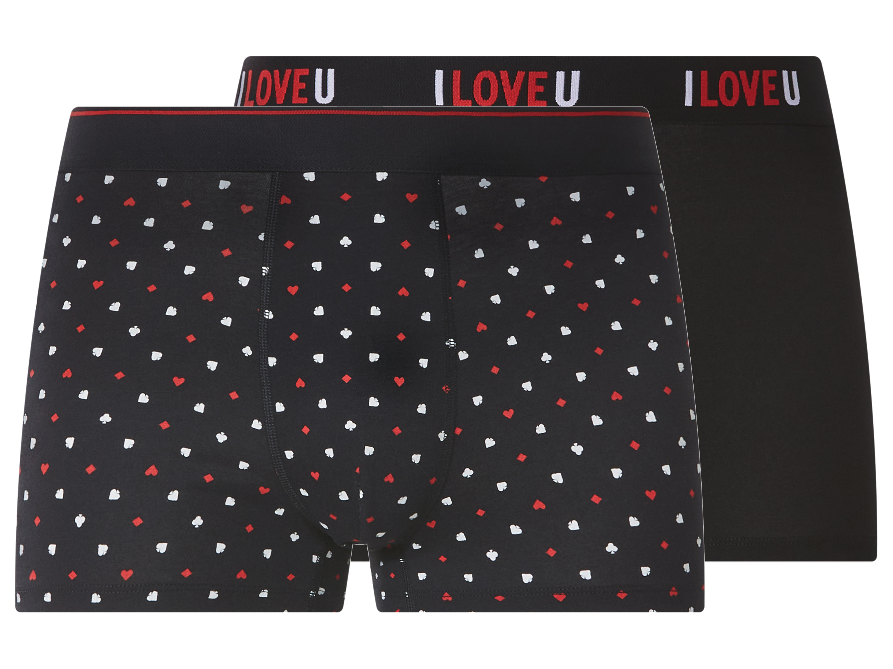 ESMARA MEN Herren Boxer 2 Stück Valentinstag (Punkte/schwarz, 7/XL)