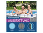 Ein aufblasbares Schwimmbecken mit Rattan-Optik und dreilagigem Tritech-Material.