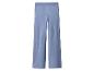 Hellblaue Strickhose mit weitem Bein.
