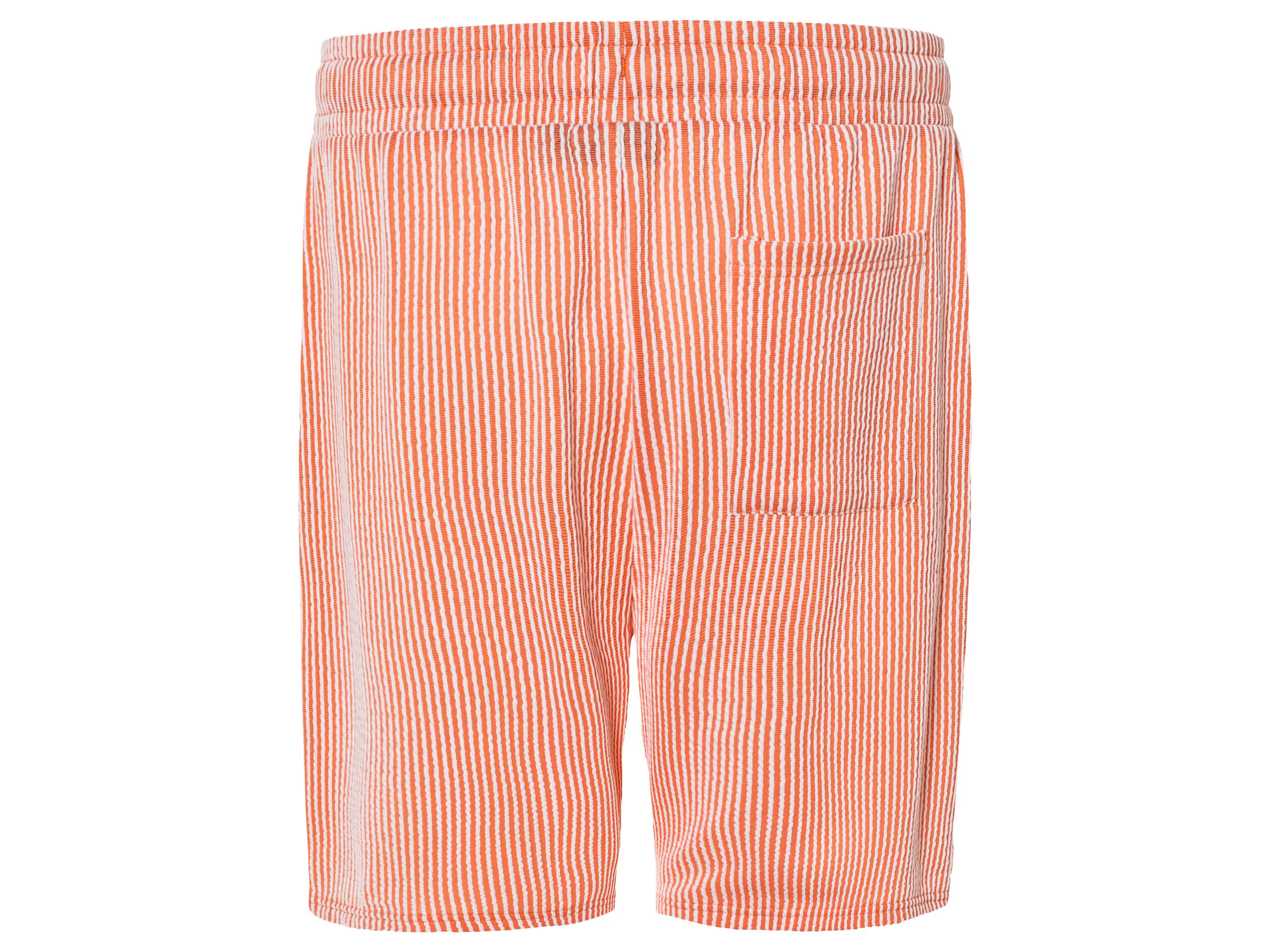 Thumbnail - LIVERGY® Herren Shorts Seersucker (orange/weiß, S)