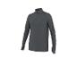 Dunkelgraues Langarm-Sportshirt mit Reißverschlusskragen