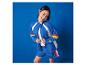 Lidl Sportbekleidung: blaue Jacke und Shorts mit farbigen Details.