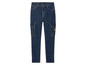 Dunkelblaue Skinny Jeans mit Cargotaschen.