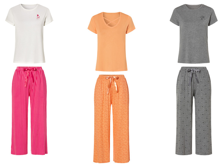 Gehe zu Vollbildansicht: esmara® Damen Pyjama in moderner 7/8-Culotte-Passform - Bild 1
