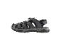 Grau-schwarze Sportsandalen.