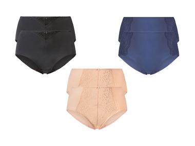 esmara® Damen Miederslip, 2 Stück, mit eleganter Spitze