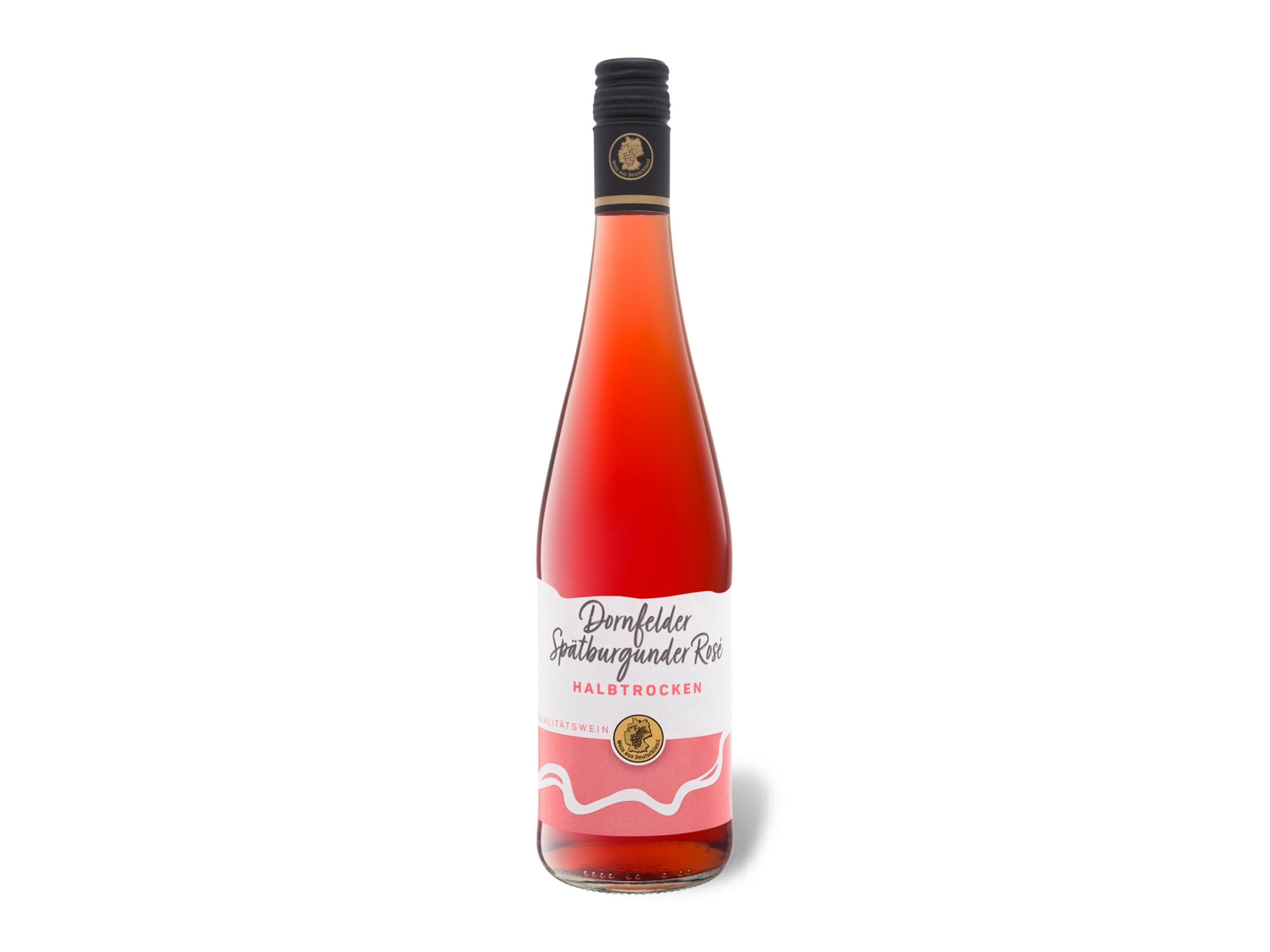 Lidl Wein-Angebot - Dornfelder/Spätburgunder Rosé Rheinhessen QbA halbtrocken, Roséwein 2024