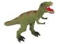 Ein grünes T-Rex Dinosaurierspielzeug.