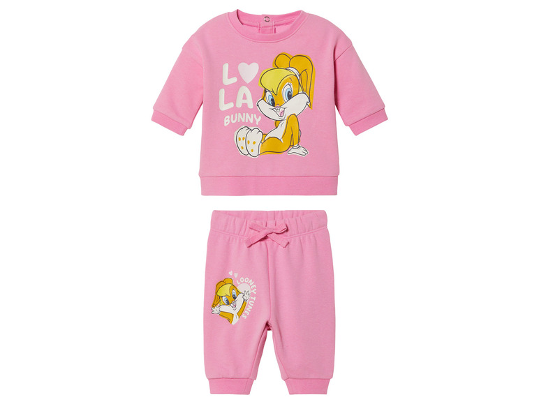 Ein rosafarbener Looney Tunes Trainingsanzug für Babys mit Lola Bunny.