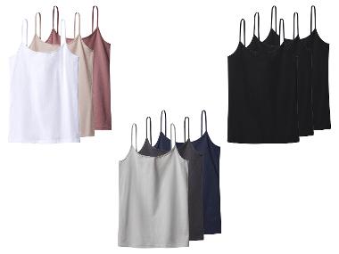 esmara® Damen Spaghettiträgerhemden, 3 Stück