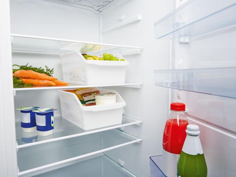 Gehe zu Vollbildansicht: ERNESTO® Küchenschrank / Kühlschrank Organizer, verschiedene Varianten, weiß/transparent - Bild 3