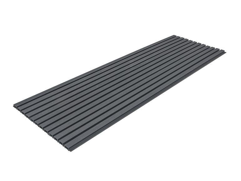 Dunkelgraues WPC-Terrassendiele mit Rillen