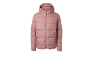 Rosa Steppjacke mit Kapuze und Reißverschluss