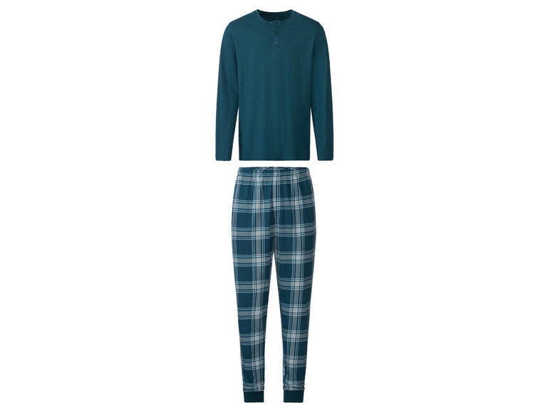 Gehe zu Vollbildansicht: LIVERGY® Herren Pyjama, lang, aus reiner Baumwolle - Bild 1