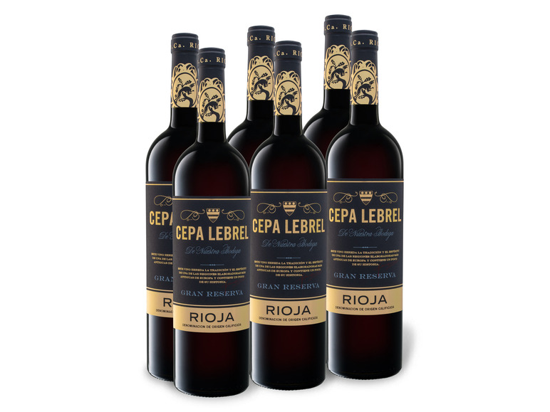 Rotwein Reserva trocken Gran Lebrel Weinpaket 6 Rioja 75-l-Flasche Cepa 0 DOC x