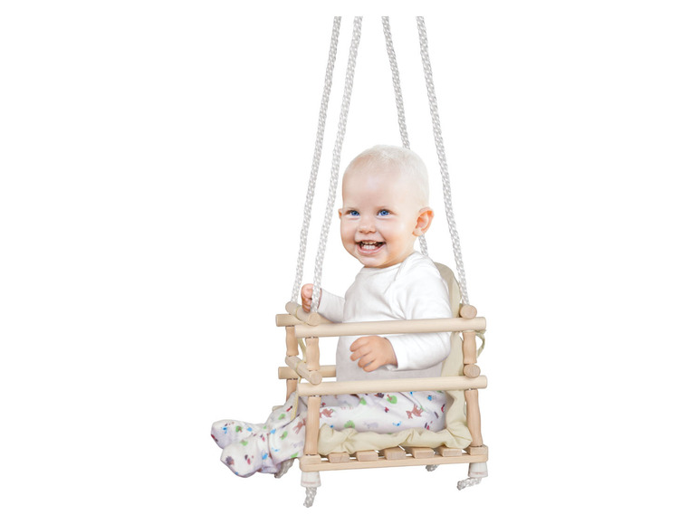 Gehe zu Vollbildansicht: Playtive Baby Holzschaukel mit Sicherheitssitz - Bild 5