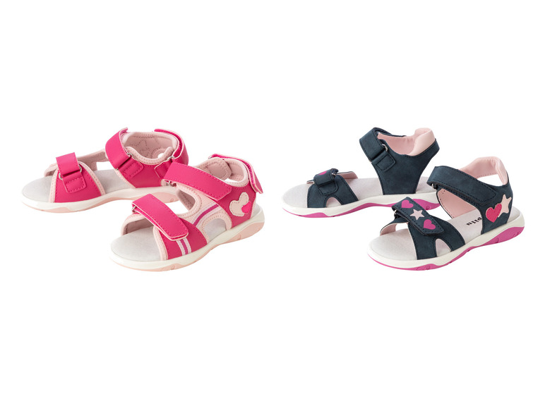 Gehe zu Vollbildansicht: lupilu® Kleinkinder Mädchen Sandalen mit Lederdecksohle - Bild 1