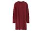 Rotes Pulloverkleid mit langen Ärmeln und Knöpfen an den Manschetten.
