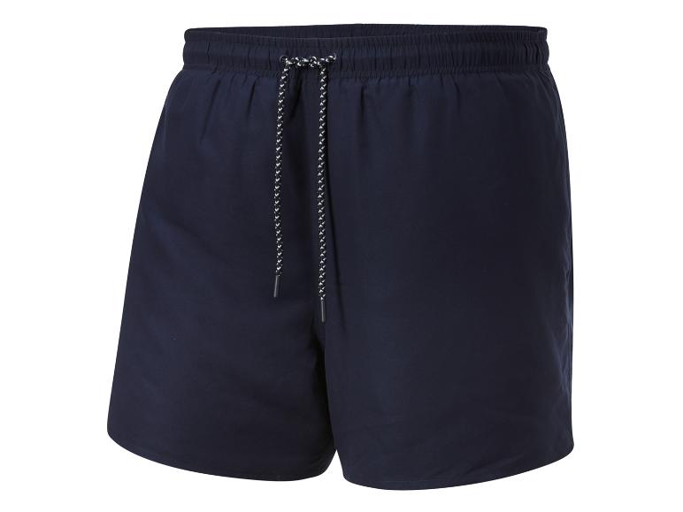 Marineblaue Badehose.