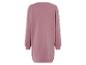 Rosa Sweatshirtkleid mit langen Ärmeln.